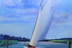 Chisnell oil painting yacht commision.